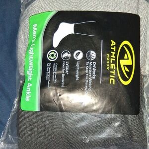 12 Pack Athletic Works Men's Gray Lightweight Ankle Socks